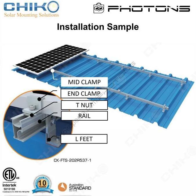 Mid Clamp Kit PLTS PV Solar Panel