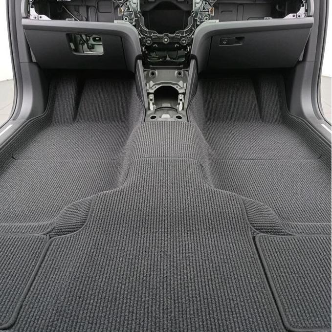 Karpet dasar Mobil Bludru Motif Garis Salur warna hitam Harga per 1 meter lebar 140