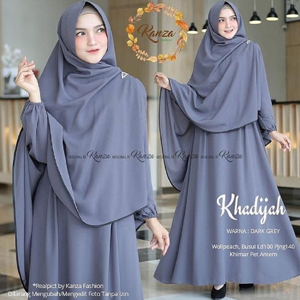 PROMO Terbaru Khadijah SyarI Set Hijab M L XL XXL 3XL Gamis Syar'i Set Hijab Terbaru 2026 Baju Penga