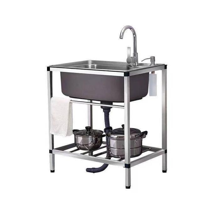BAIAVY Menebal Bak cuci Piring wastafel stainless Wastafel Portabel Set Wastafel Cuci Piring Multifu