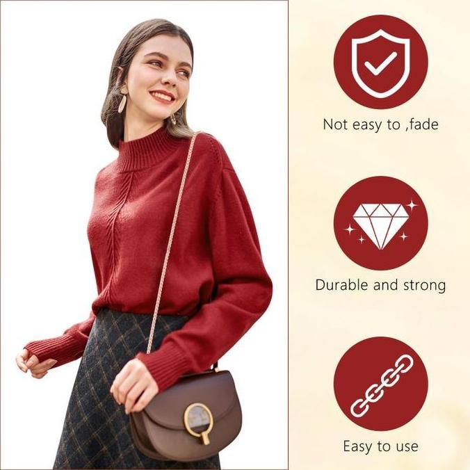 DIKARTELLA 120 Cm Rantai Tas Selempang Anti Karat Rose Gold / Strap Tas Selempang Logam / Tali Ranta