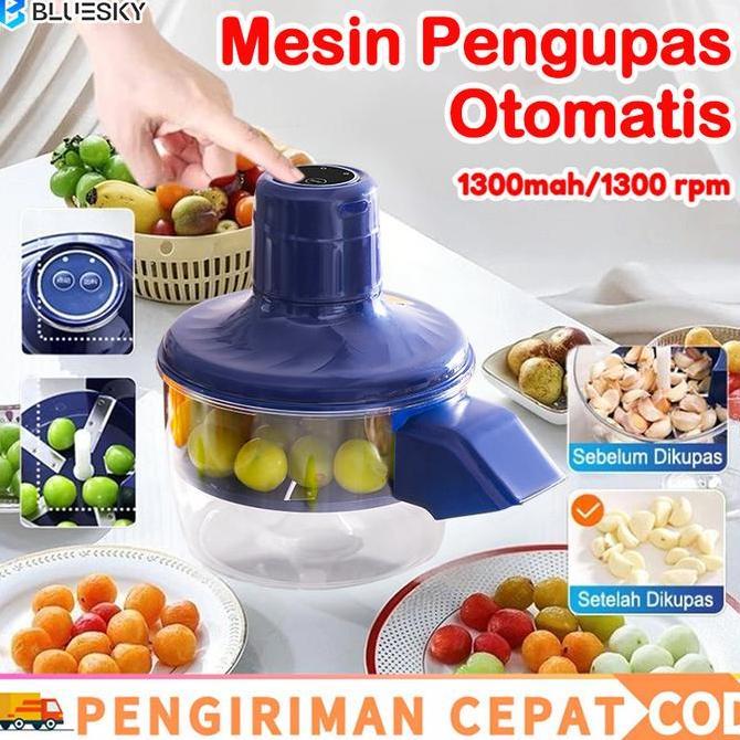 AWAYESH ALAT KUPAS OTOMATIS 3 IN 1 Kupas Anggur, Berry, Kentang Tanpa Pegang (Hands-Free), Praktis &