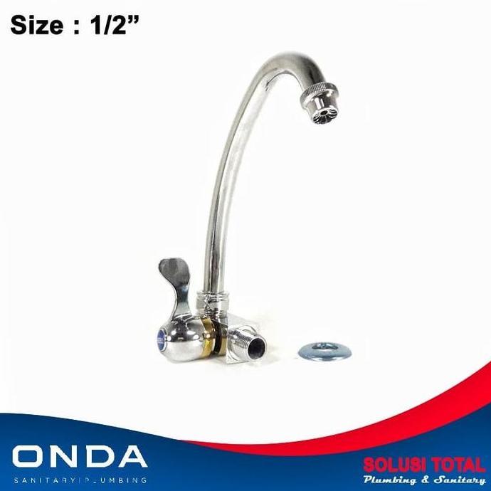 Kran dapur wastafel Onda V 628 TLG Keran air Angsa / Sink cuci piring original