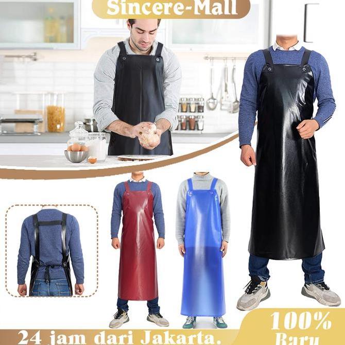 GAIZINPO Celemek Anti Air Apron Pvc Celemek Panjang Anti Air Celemek Waterproof