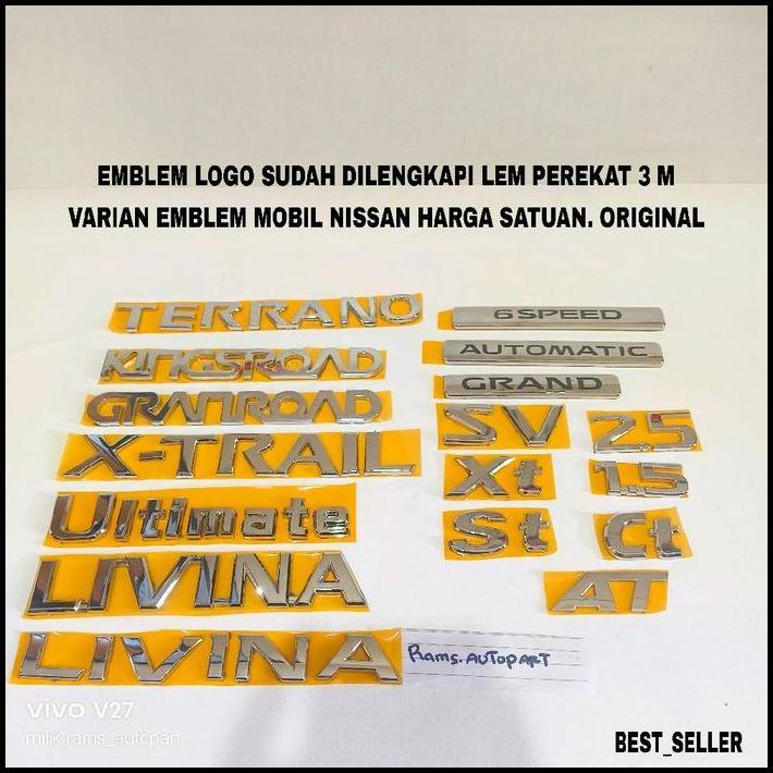 BEST DEAL EMBLEM LOGO TULISAN TERRANO KINGSROAD GRANROAD XTRAIL ULTIMATE LIVINA 6SPEED GRAND SV XT S