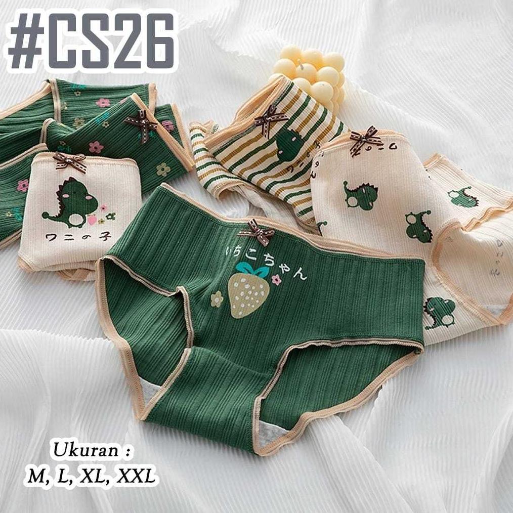 Isi 6Pcs || TERMURAH Celana Dalam Wanita Motif Lucu | CD Wanita Dewasa Remaja (( HAODE )).