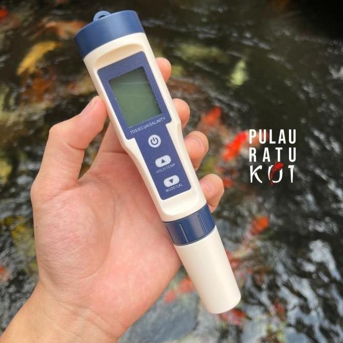 EZ-9909 WATER TEST METER ALAT UKUR AIR 5 IN 1 PH TDS SAINITY EC TERMOMETER TESTER PARAMETER AIR ORIG