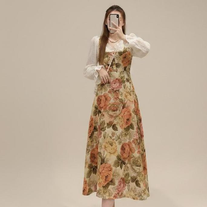 25OCLOCK - Retro Dress French / Dress Fairy Modern Retro / Casual Midi Dress