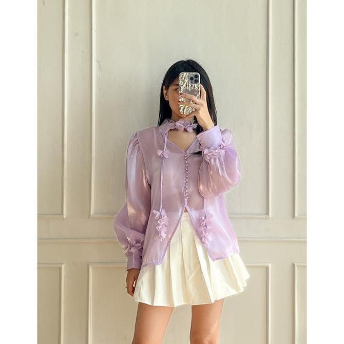 Dolla - Wisteria Dolla Wisteria Top Organza Blouse Vietnam Style