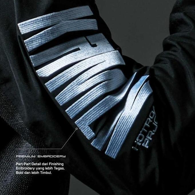 Kremlin Jacket Black Biker Cyberpunk Motor - Metacrush V.2 - Hitam