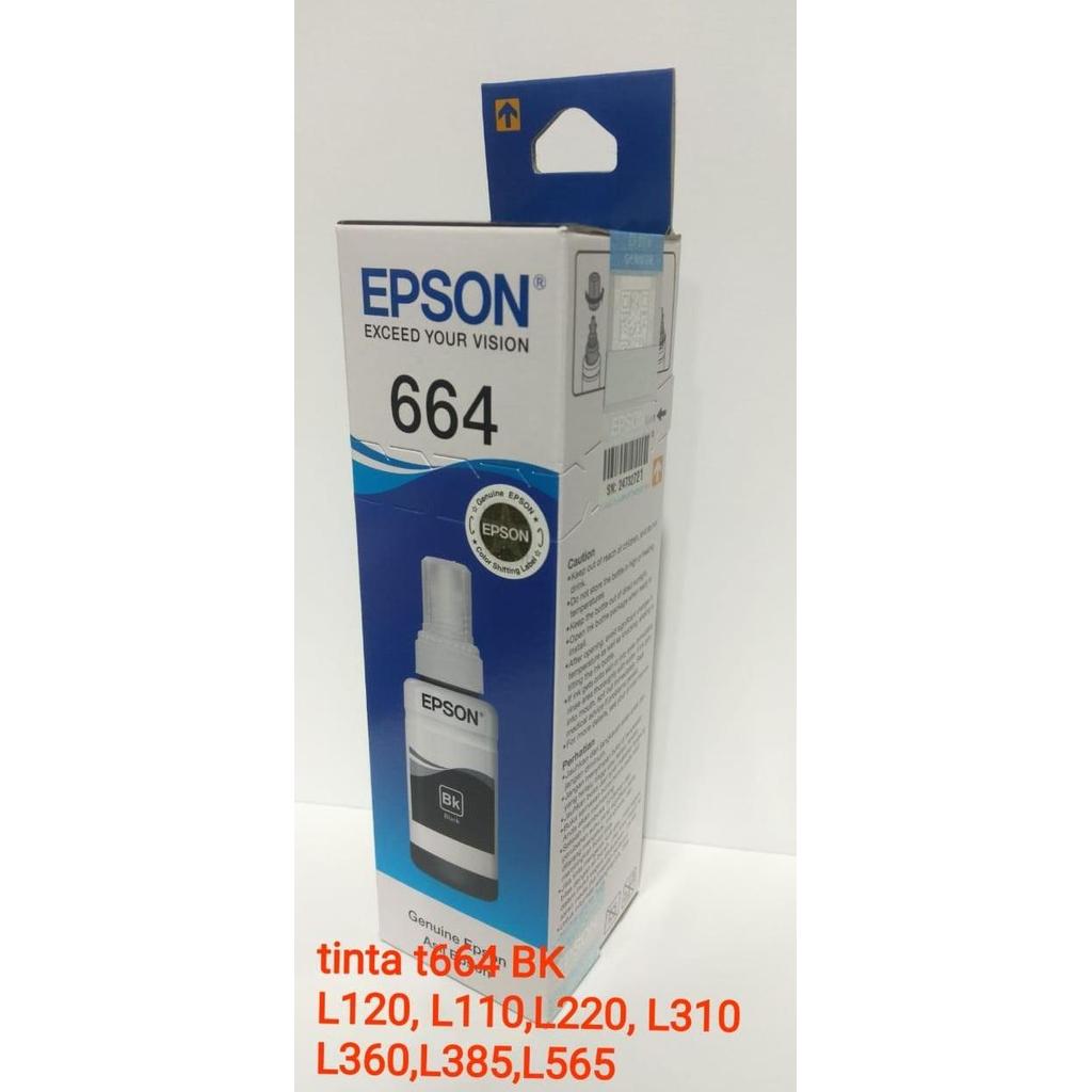 Tinta Epson Original 664 Black-For L110,L120,L310,L360,L385
