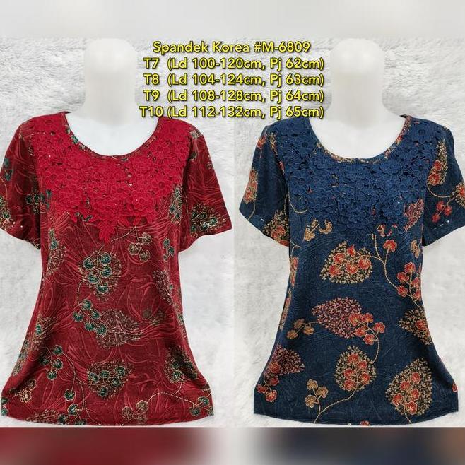 Blouse Import Ibu-Ibu/Baju Blouse Import Ibu Ibu Atasan Orang Tua 6809