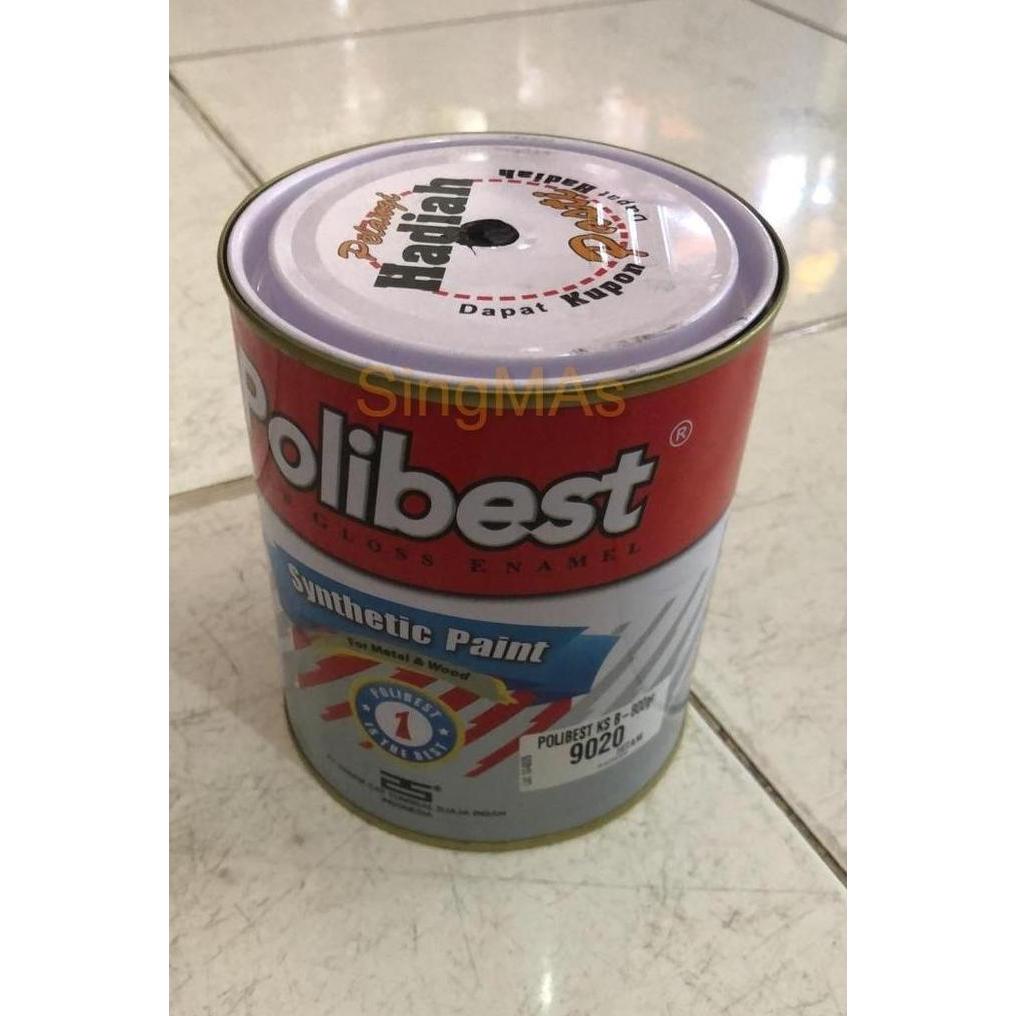 Promo Cat Besi Kayu POLIBEST High Gloss Enamel 9020 HITAM 800gr Synthetic Diskon