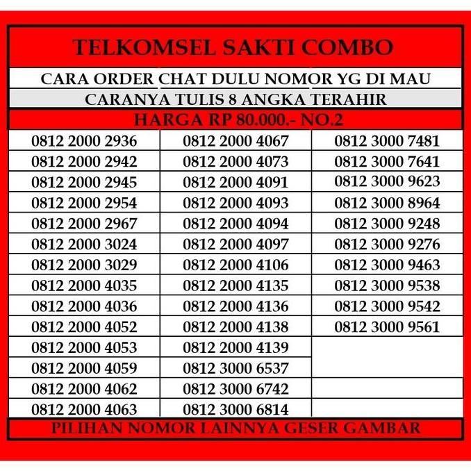 Nomor Cantik Kartu Perdana Sakti Combo Perdana Telkomsel Simpati Loop