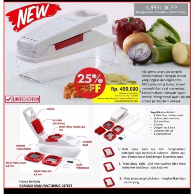 Tupperware alat pemotong dadu kentang sayur buah super dicer tupperwar