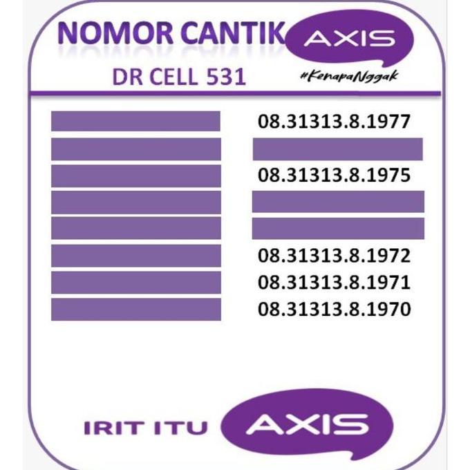 Nomor Cantik AXIS / Perdana AXIS seri tahun