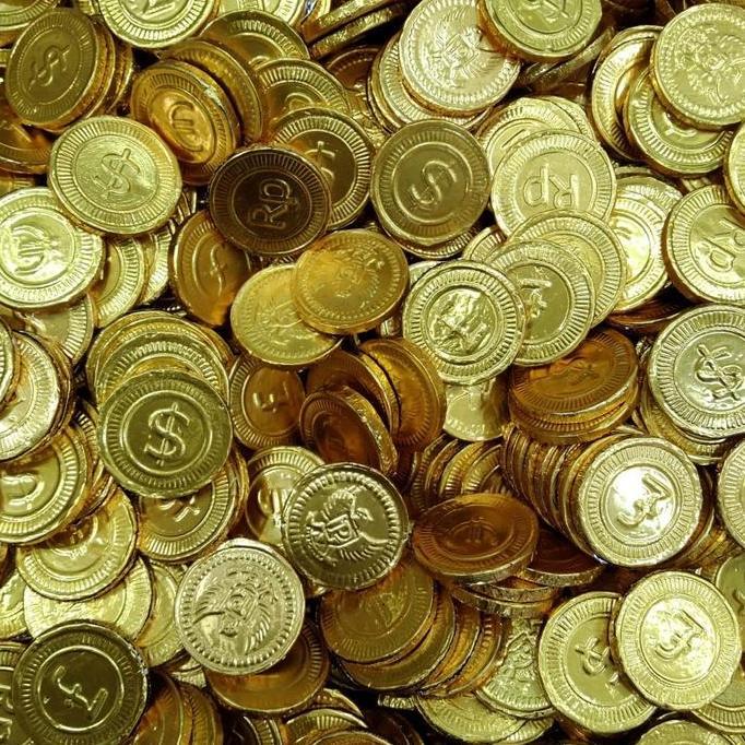 COKLAT COIN DOLAR 500 GRAM / COKLAT KOIN EMAS KECIL Kode 224