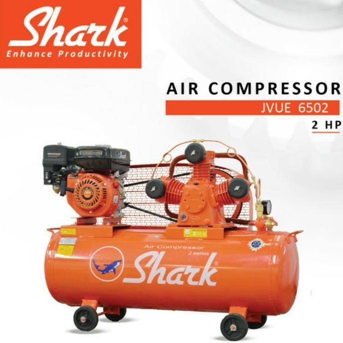 ><><><] Kompresor 2 Hp Tangki 100 Liter Unloading + Engine Compressor Shark