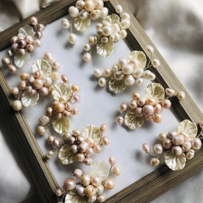 BROS BROOCH PENITI PIN MUTIARA AIR TAWAR ASLI LD