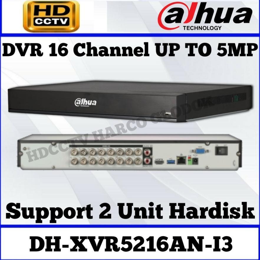 Murah Dahua Xvr5216An-I3 16Ch 5Mp Wizsense Dvr 16 Channel Support 2 Hdd