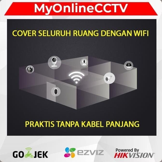 Murah Paket Ezviz 4 Ip Camera Nvr Wifi 8Ch Audio Wireless Cctv Outdoor Ezviz