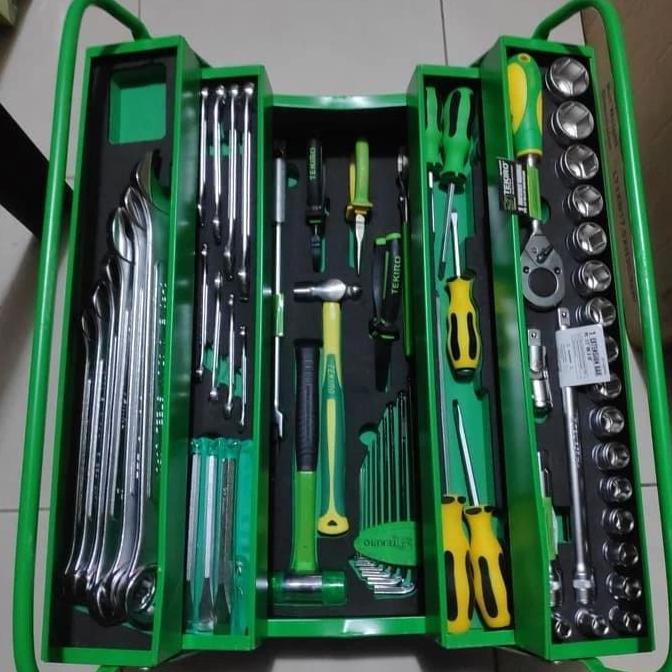 Mekanik Tool Set 66 Pcs Tekiro Mechanic Tools Set - Hijau Promo Bulan Ini