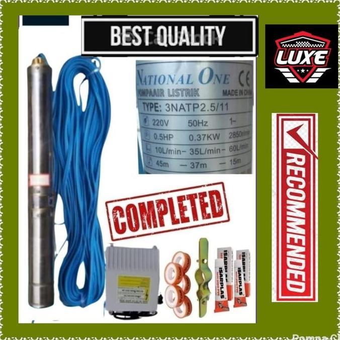 Pompa Air Satelit/Sibel 3 Inch 0.5Hp Kabel Airplus 50M Leo