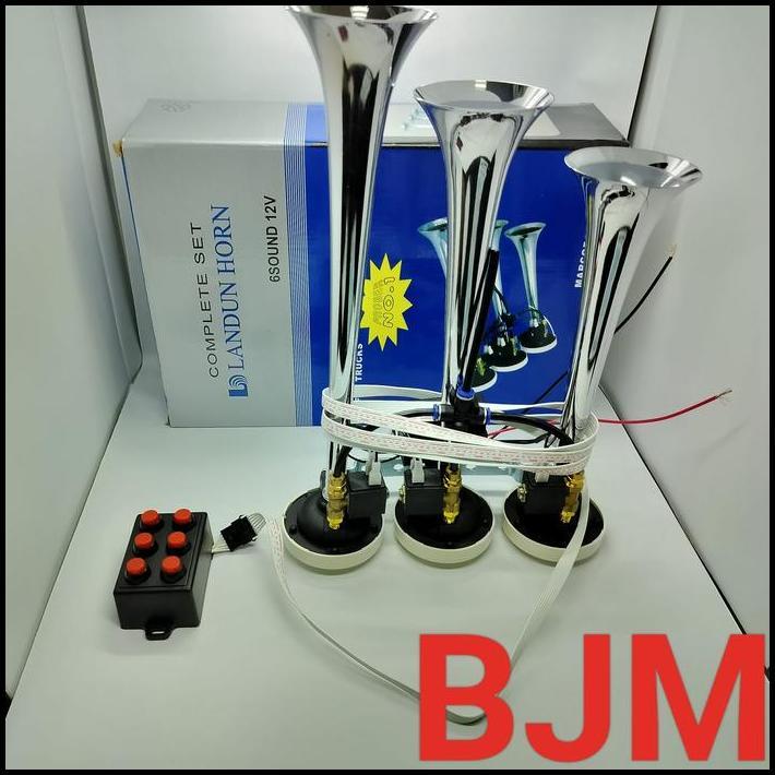HOT DEAL KLAKSON TELOLET 3 CORONG 6 SUARA 6 TOMBOL MARCOPOLO 12V 24V 