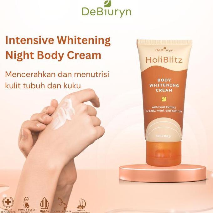 DeBiuryn Holiblitz Overnight Body Serum Brightening Moisturizer Night Cream 200gr