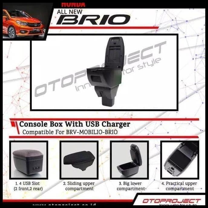 TERLARIS CONSOLE BOX WITH USB CHARGER MOBIL BRIO 