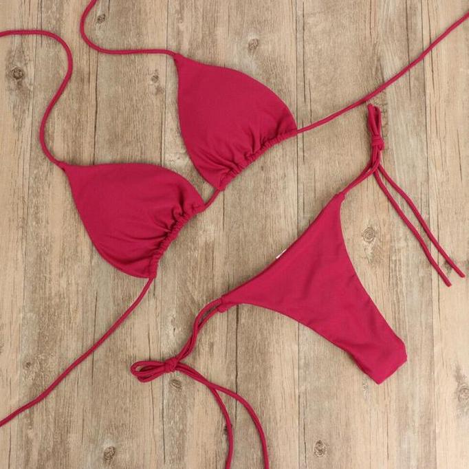 [NL] KUALITAS BAGUS BIKINI SET LINGERIE 1 SET CD PANTAI BERENANG POOL PARTY KOLOR BH DENGAN BUSA CUP