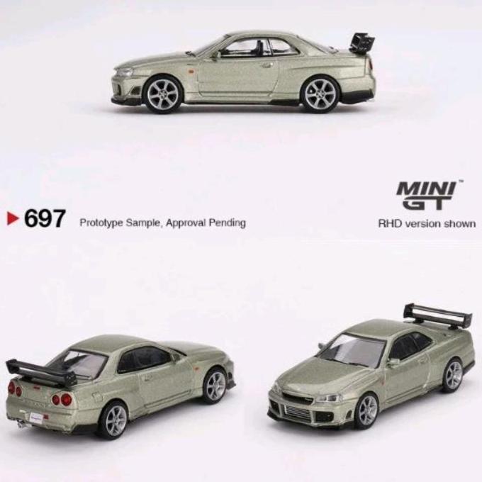 Promo MINI GT 697 NISSAN SKYLINE GTR R34 R-Z MILLENIUM JADE Diskon