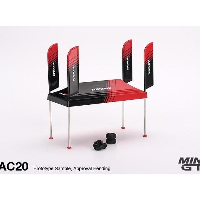 Promo MINI GT AC20 Paddock Service Tent Set - ADVAN Diskon