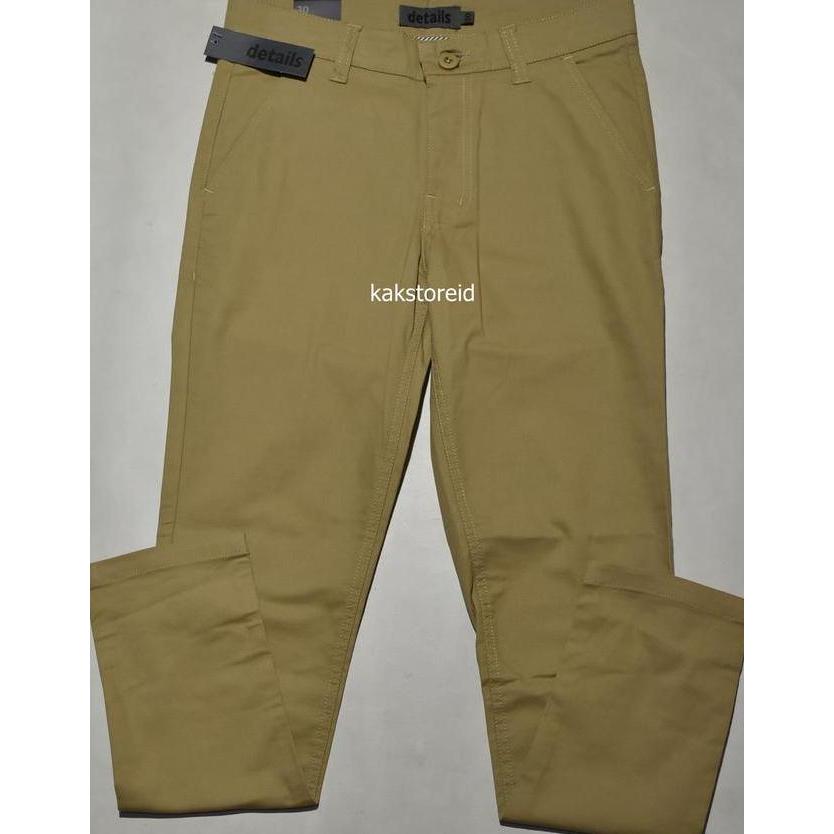 Celana Panjang Pria Celana Panjang Pria Chinos Details Khaki Slimfit Cds