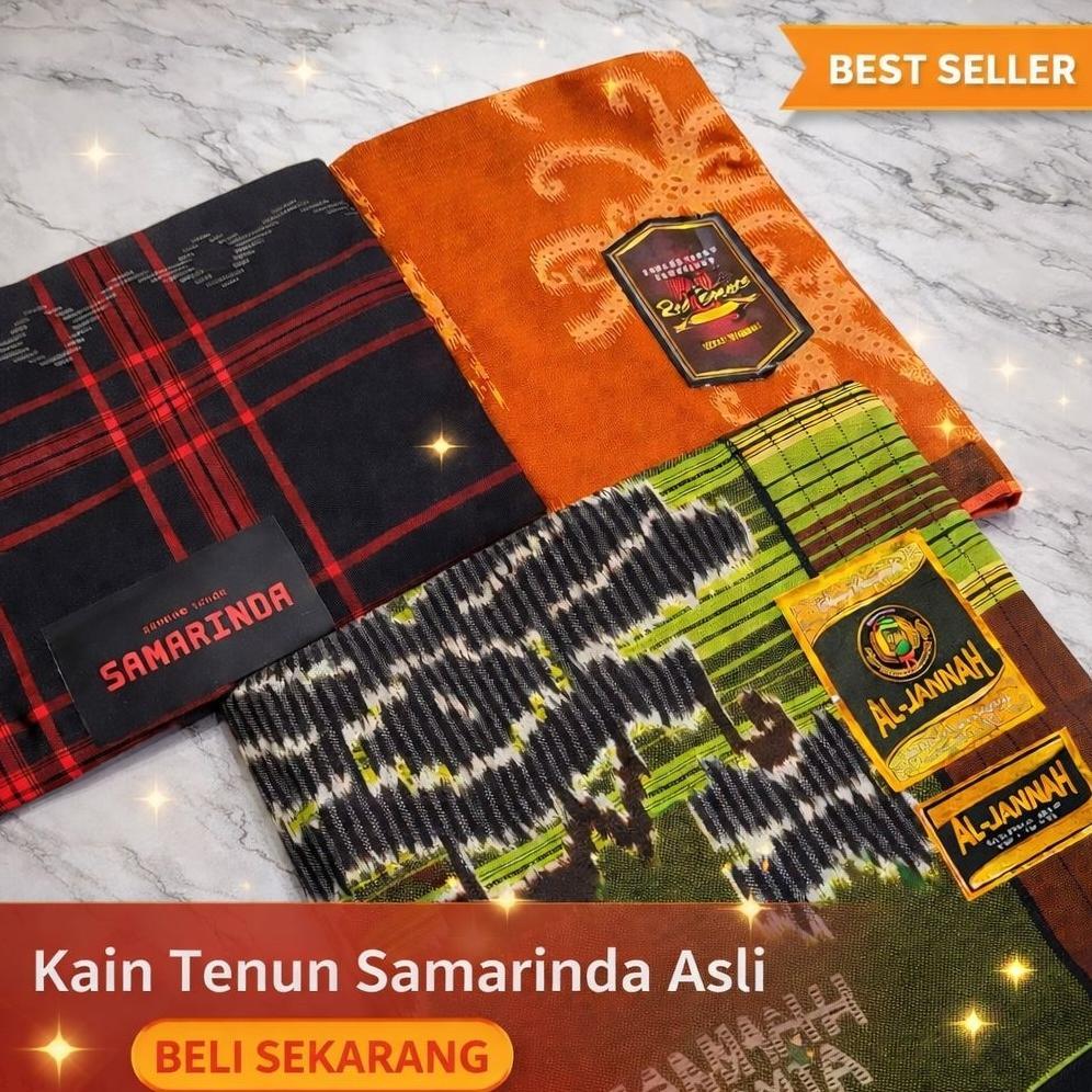 Sarung Tenun Samarinda Asli Khas Kalimantan Timur Sarung Tenun Samarinda, Sarung Samarinda, Sarung T