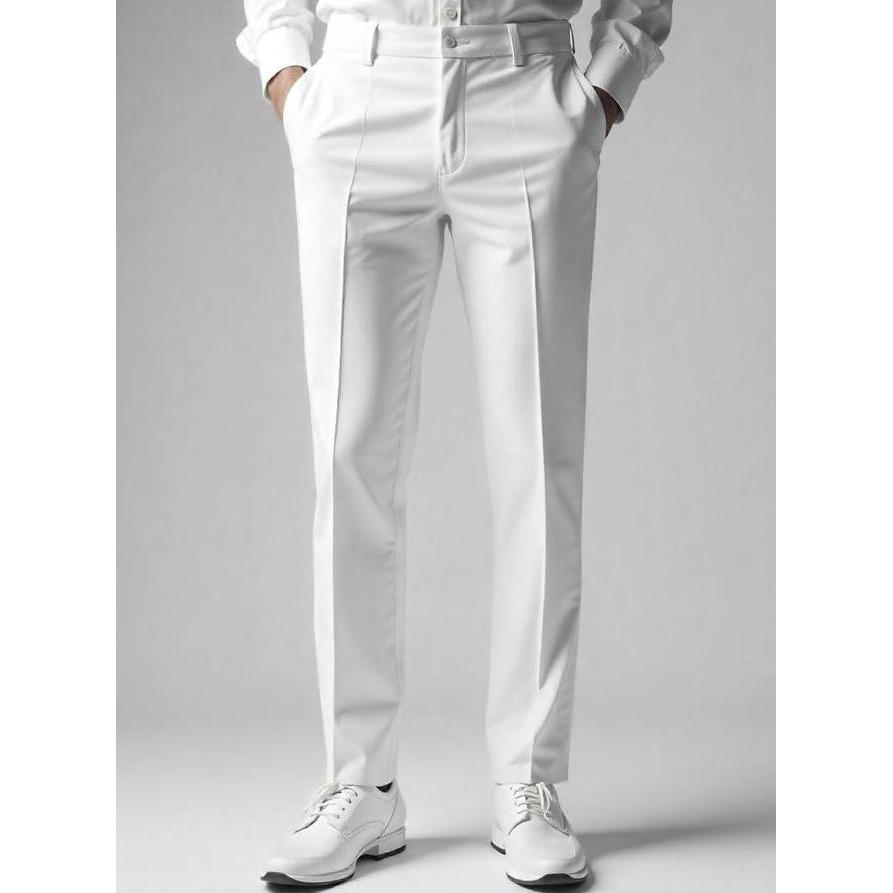 Celana Panjang Pria Celana Panjang Pria Slimfit Tebal Putih Warna Putih - Fkerja Ormal Nikayu