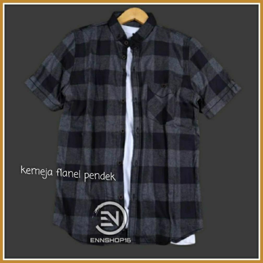 Terlaris Kemeja Flanel Pendek | Kemeja Flanel Lengan Pendek | Flanel Pendek | Kemeja Flanel Pria Len