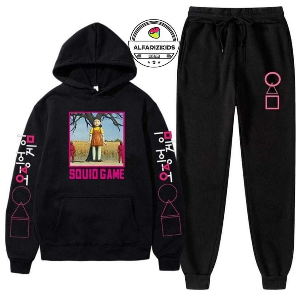 FREE ONGKIR SETELAN JAKET SQUID GAME ANAK 2 SAMPAI 12 THN
