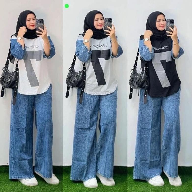 Hemat Zolla Set Xl,Xxl  || Darma Set || Siska Set || Zadda Set || Setelan Jeans Wanita Setelan Comba