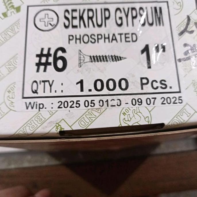 Skrup Gypsum 1" dus (1000pcs)