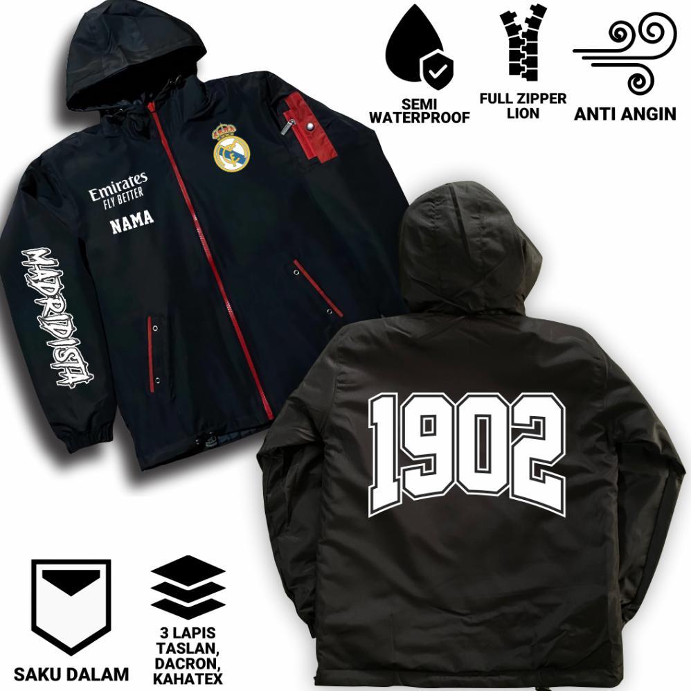 BEST SELLER JAKET ANAK BOLA REAL MADRID LOS BLANCOS PARASUT SEMI WF