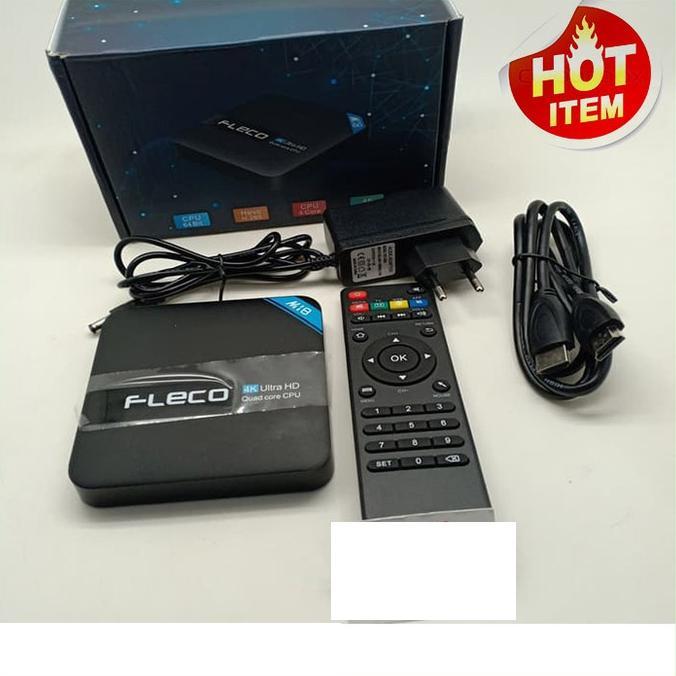 CUCI GUDANG STB TV Box Android Fleco 4K UHD Ram 2GB Rom 16GB