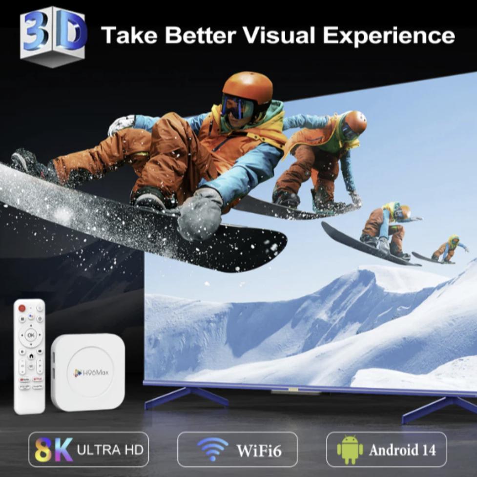 BESTPROMO SMARTCOM - Android Tv Box H96 Max M1 PLUS Ram 4/64GB Smart Tv Box 8K Ultra HD WIfi 6