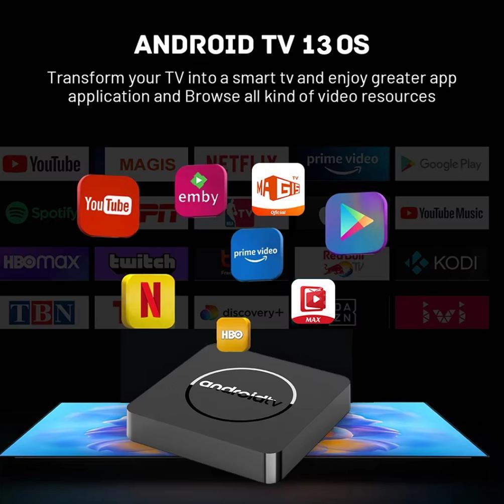 HOT SALE Android TV Box Q1 Android 14.0 OS Set Top Box Stb Android Tv Ram 4GB Rom 64GB Wifi 5G/2.4G 
