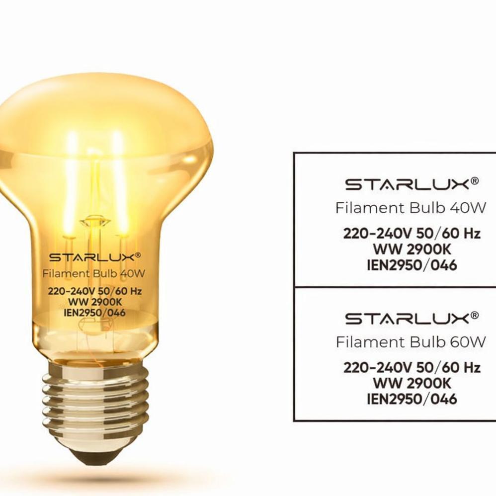 best sale lampu penghangat ayam starlux nr63 40w / 60w | lampu pijar kandang warm white