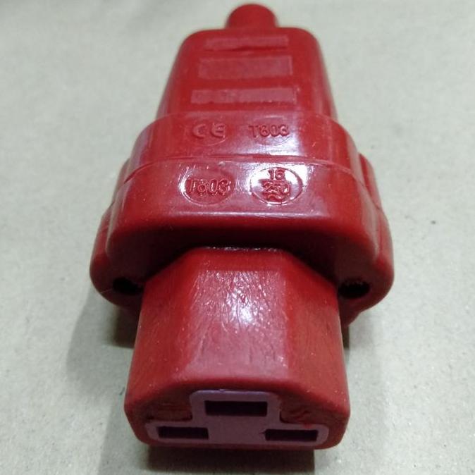 Kualitas terbaik] Steker silicone/jack setrika/colokan aparat heater 3 kaki silikon