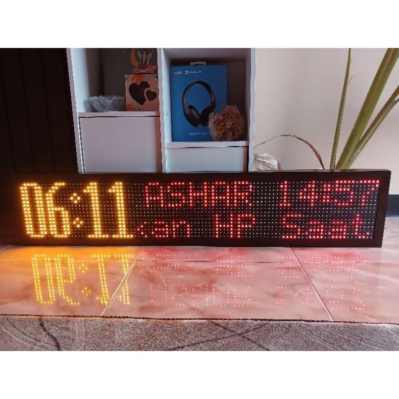 JAM WAKTU SHOLAT MASJID TERMURAH / JAM DIGITAL WAKTU SHOLAT MUSHOLA WIFI KHALIFAH 20X100CM / JAM DIG