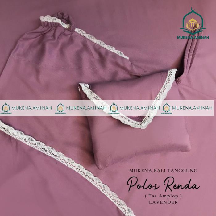 Bisa Cod - Mukena.Aminah Mukena Anak Tanggung Remaja Sheila Bali Polos Renda Atasan Katun Muslim Lem
