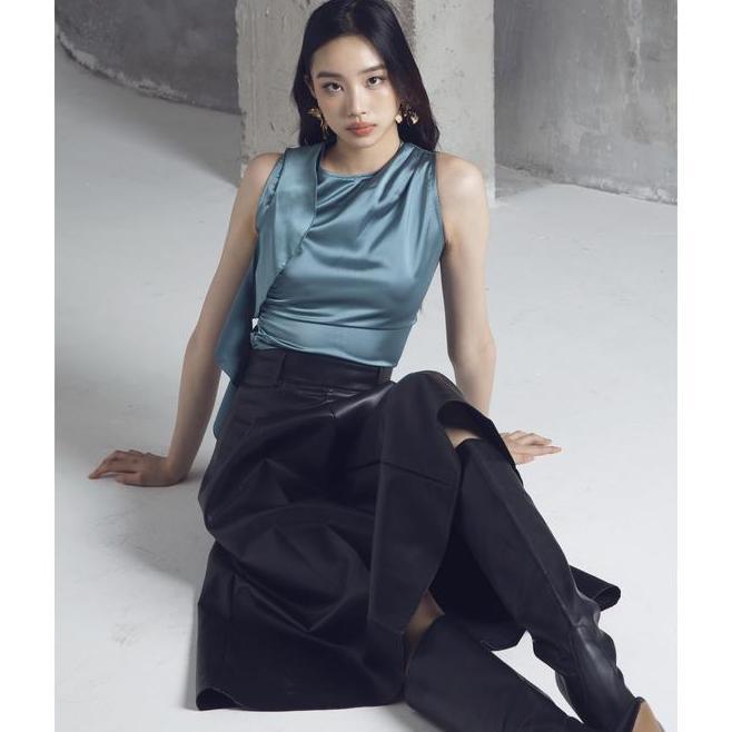 Anain - Cavalla Anain Cavalla Satin Ruched Top