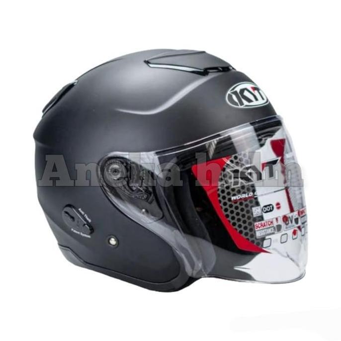 HELM KYT KYOTO SOLID BLACK DOFF/HITAM DOFF